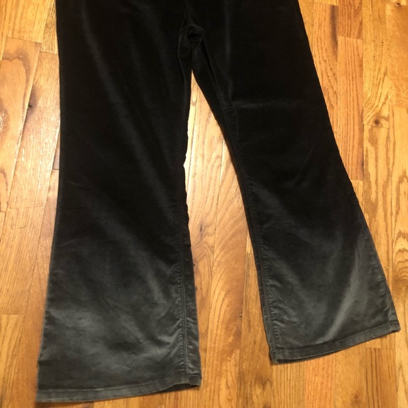 Hudson Los Angeles Flare Crop Black Ombré Velvet Pants Size 32 - Picture 2 of 14